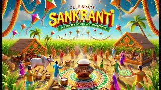 Sankranti Festival 2025 | Joyful Celebration of Pongal & Kites| AI Animation Video| Sankranti Telugu
