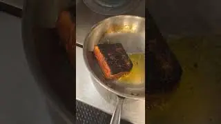 Sweet potato mash with salmon