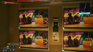 Cyberpunk 2077, Stopped to watch in game talk show segment on Tv.