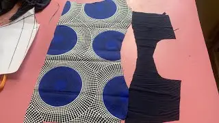 How to cut a keyhole gown with pleated flay