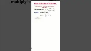 Beta and gamma function | Beta- Gamma Relation| mathematics #maths #engineering #bsc