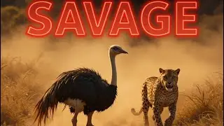 Giant Cheetah vs Ostrich | Epic Savannah Jungle Battle&rdquo;#animalfight #hulk #wildlifeentertainment 