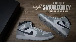 UNBOXING LIGHT SMOKE GREY 2022 Air Jordan 1 Mid