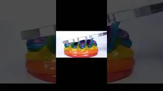Prensando Slime Arco&iacute;ris en Moldes de Estrella &ndash; ASMR Visual Extremadamente Satisfactorio