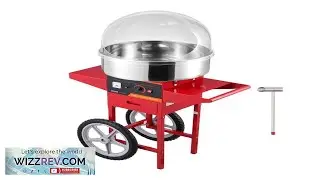 VEVOR Electric Cotton Candy Machine with Cart 1000W Commercial Candy Floss Maker