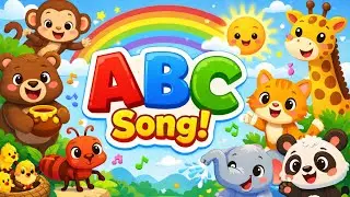 ABC Song with Cute Animals 🐶🐼 | Learn Alphabets A to Z | Nursery Rhymes for Kids