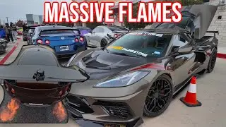 Безумный автопробег команды GT-R на автошоу! Ролики + пламя