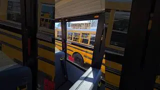 Emergency Exit window demonstration / 2024 Thomas C2 School Bus #thomasbuiltbuses #schoolbus #safety