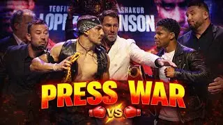 😱 Teofimo Lopez ALMOST PUNCHES Shakur Stevenson! PRESS CONFERENCE ERUPTS!