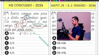 Quanto sobrou da PIZZA? | Banca MS CONCURSOS 2024