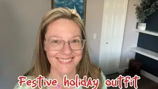 An easy holiday outfit for a casual work luncheon. 