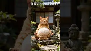 #cat #cuteThe orange cat is meditating. Guess what it is thinking about?