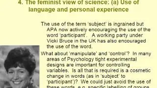 The approach of feminist psychology