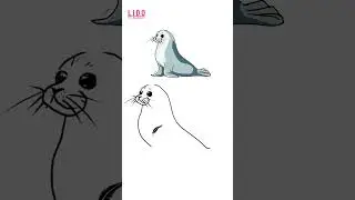 How to draw Seal  Easy Cute Drawing Tutorial for Kids & Beginners Step by Step #lidoartworks
