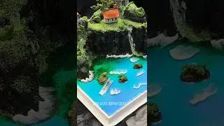 Nature theme design cake making tutorial - perfect cake decorating ideas #shorts #cakedecorating