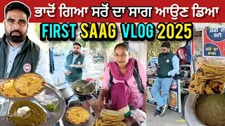Best SAAG Makki Ki Roti Desi Ghee THALI Desi Punjabi Style VILLAGE FOOD Punjabi Street Food India