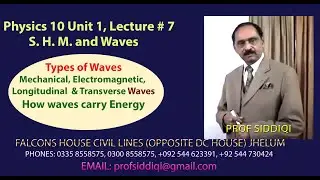 Phy 10 Type of Waves How waves carry Energy Lect # 7 by Prof. Siddiqi
