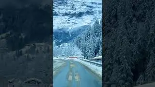 Austrian Alps in Winter | On the Way to Switzerland | Snowfall | Long drive