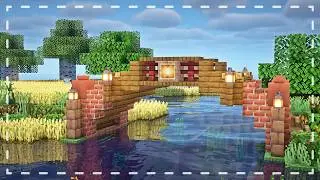 Built a cute spruce & brick bridge on my island! This 9-block wide design fits any landscape.