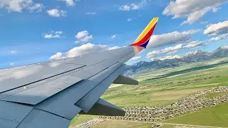 PICTURESQUE Takeoff &ndash; Southwest Airlines &ndash; Boeing 737-7H4 &ndash; Bozeman, MT &ndash; BZN-LAS &ndash; N237WN