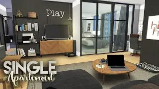 SINGLE MAN'S APARTMENT + GIVEAWAY | The Sims 4: CC Speed Build