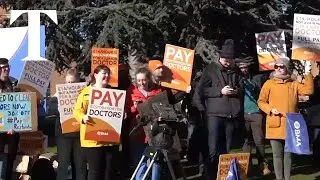 Junior doctors walkout at the start of a four-day strike