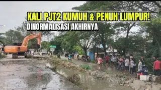 Normalisasi Kali PJT2 Satriamekar Tambun Utara | Lumpur Tebal, Sampah, Bangunan Liar