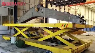 10T Electric Hydraulic Lifting Transfer Cart,Factory Heavy Duty Motorized Lifting Platform Trolley