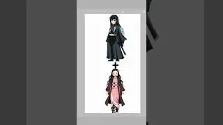 Muichiro X Nezuko #demonslayer #anime #animeart #digitalart #ibispaintx #trending #viral #shorts