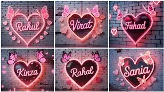 How To Create White Brick With Neon Heart And Pink Neon Light Name Dps | New Name DPS Video #hear#ai