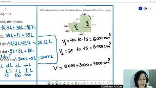 Matemática - Volume e medidas de capacidade (exercícios resolvidos)- 8º Ano