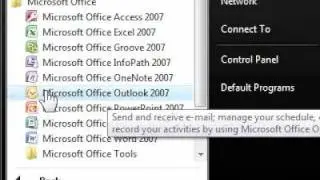How to create a desktop shortcut for Outlook 2007