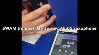 Audio Modeling iOS SWAM trumpet demo using Roland AE-05 Saxophone Aerophone Go Bluetooth MIDI