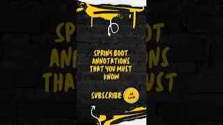 Spring Boot Annotations 