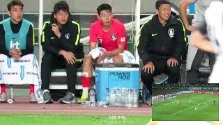 코스타리카전 축구 이승우 김문환 슛 벤치 반응 직캠 (기성용,손흥민,황희찬,윤석영)