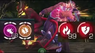 Red Goblin Uses Heavy Attack But It's with 69 Buffs