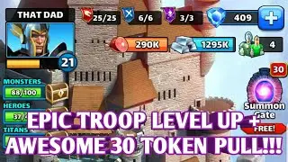 AWESOME PULLS FROM &times;30 HERO SUMMON + TROOP LEVEL UP + PROVINCE 19!!!  EMPIRES AND PUZZLES