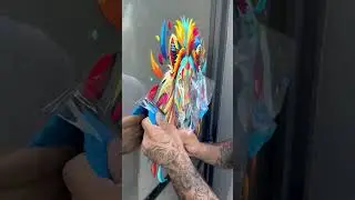 UV DTF Sticker Application On A Glass Door #UVsticker #liondtftransfers #uvdtfsticker #windowdecals