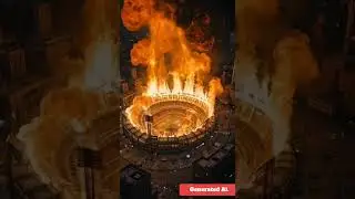 Burning stadium#stadium #wildfireupdates #fire
