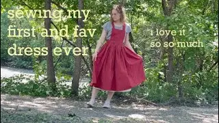 Sewing My Very First Dream Dress | A Very Cottagecore Pinafore Apron Dress