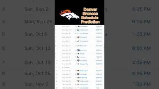 Denver Broncos Schedule Prediction #nfl #nflpicks #predictions #denverbroncos #broncos