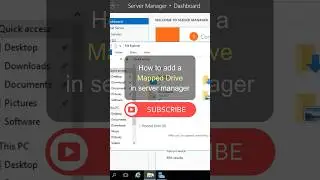 How to add a Mapped Drive in server manager 🛜 #shorts #windows #vmware