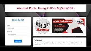 User Login and Account Portal Using PHP & MySql OOP