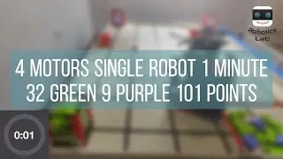[VIQRC 2023-2024 Full Volume] 101 points! Only 4 motors! 32 green and 9 purple in 1 minute.