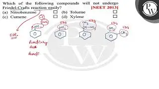 Which of the following compounds will not undergo Friedel-Crafts reaction easily?
[NEET 2013]
(a)...