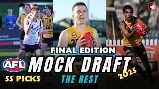 THE REST of the FINAL *55* PICK AFL MOCK DRAFT | 2025