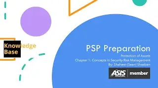 ASIS, Подготовка к сертификации PSP, Глава 1: Концепции управления рисками безопасности