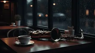 Rainy Jazz Cafe ☕ Slow Saxophone Jazz for Work, Study & Late Nights