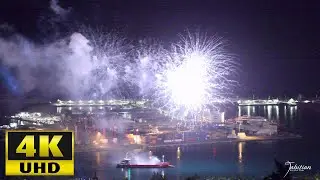 Special 2019 Christmas Fireworks over Papeete Tahiti Int'l Harbor