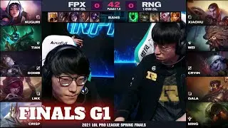 FPX vs RNG - Game 1 | Grand Finals LPL Spring 2021 playoffs | FunPlus Phoenix vs Royal Never Give Up